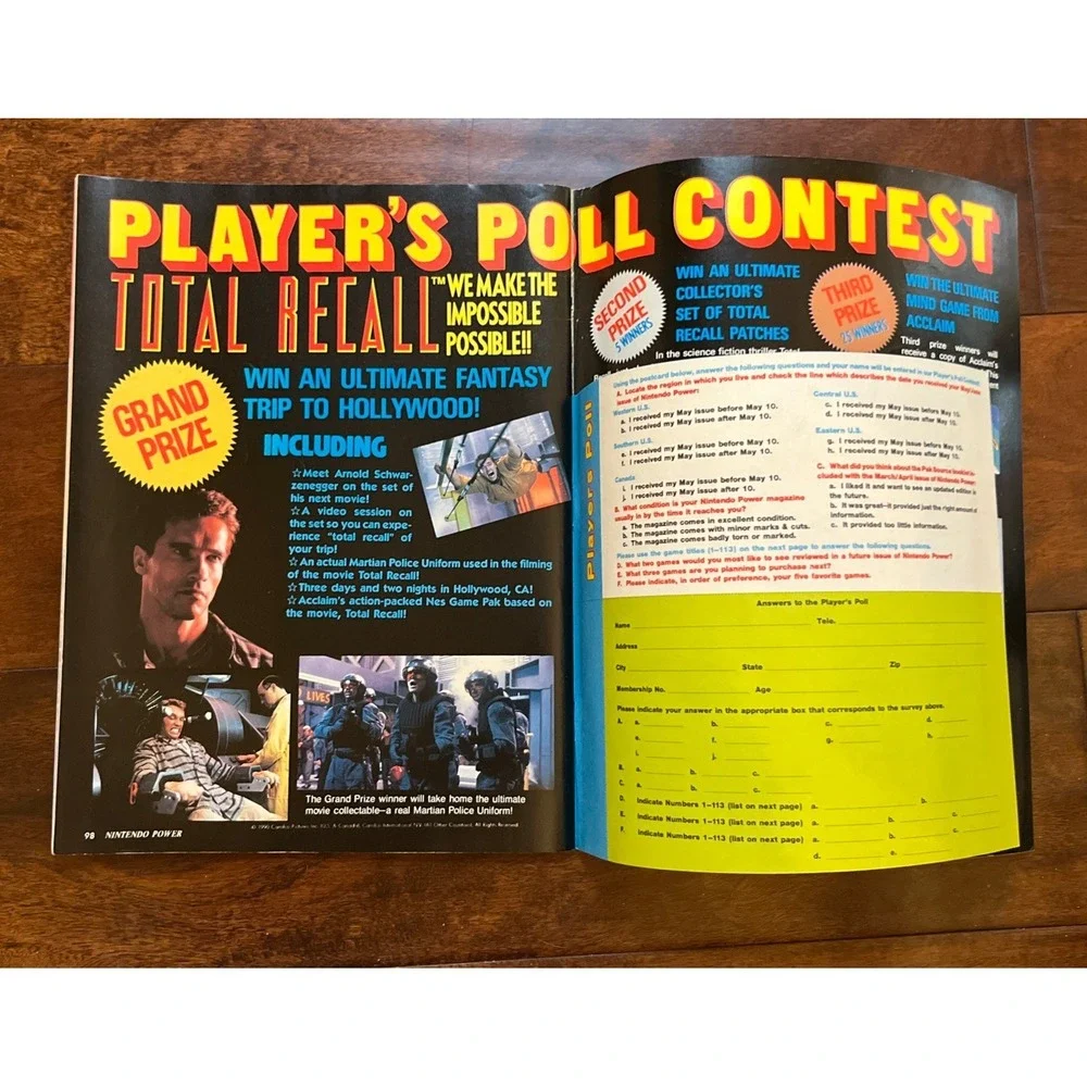 NINTENDO POWER Vol 12 - May/June 1990 SUPER C - Complete Poster & Inserts